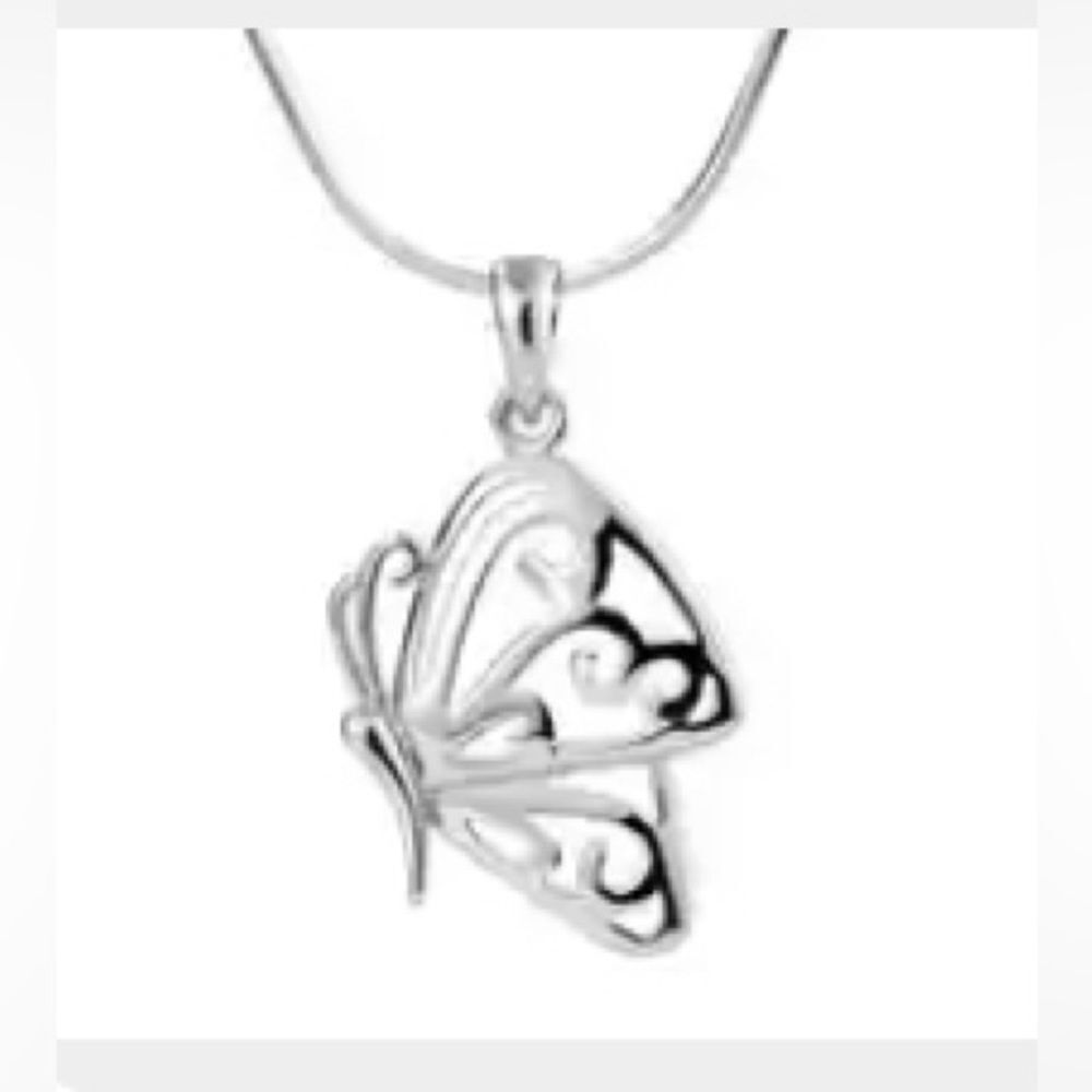 Hollow Butterfly 925 sterling silver pendant